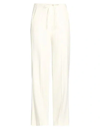 Caractere Caractère Woman Pants Cream Size 12 Viscose, Wool In White