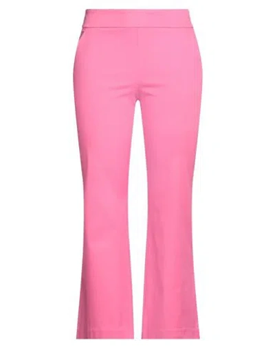 Caractere Caractère Woman Pants Fuchsia Size 14 Cotton, Elastane In Pink