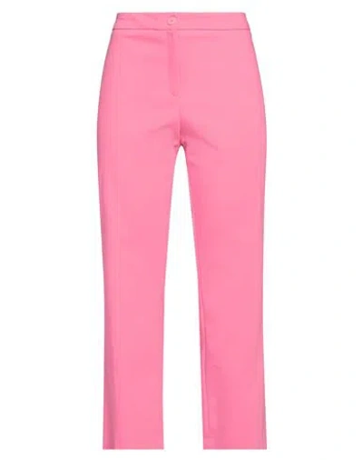 Caractere Caractère Woman Pants Fuchsia Size 12 Cotton, Polyamide, Elastane In Pink