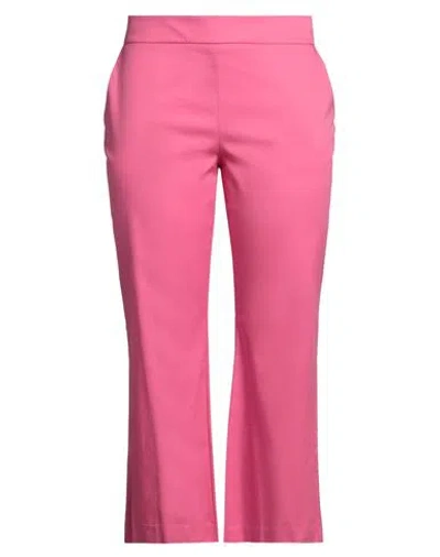 Caractere Caractère Woman Pants Fuchsia Size 14 Cotton, Elastane In Pink