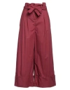 Caractere Caractère Woman Pants Garnet Size 12 Cotton In Red