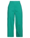 Caractere Caractère Woman Pants Green Size 14 Cotton, Elastane