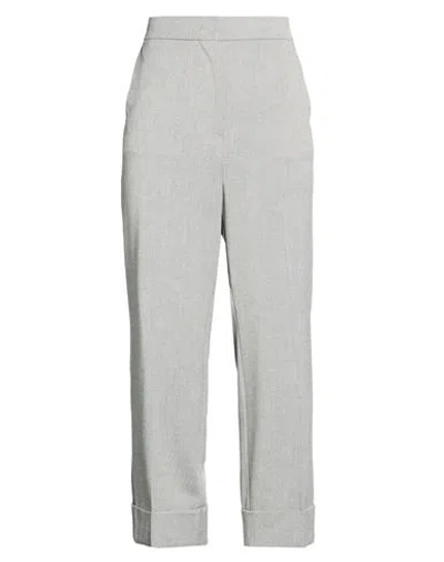 Caractere Caractère Woman Pants Grey Size 14 Polyester, Viscose, Elastane In Gray
