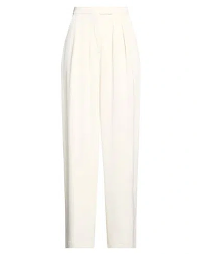 Caractere Caractère Woman Pants Ivory Size 4 Viscose, Polyester, Elastane In White