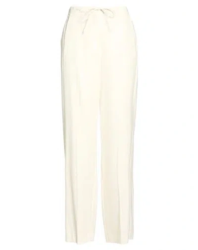 Caractere Caractère Woman Pants Ivory Size 8 Viscose, Wool In White
