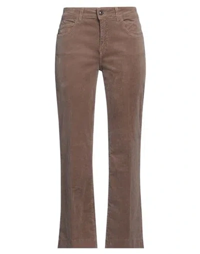 Caractere Caractère Woman Pants Khaki Size 27 Cotton, Modal, Elastane In Beige