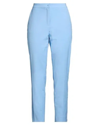 Caractere Caractère Woman Pants Light Blue Size 10 Polyester, Viscose, Elastane
