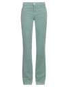 Caractere Caractère Woman Pants Light Green Size 28 Cotton, Modal, Elastane