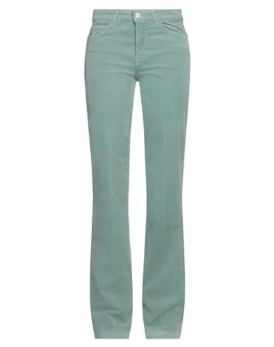 Caractere Caractère Woman Pants Light Green Size 29 Cotton, Modal, Elastane