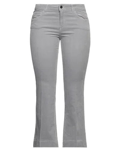 Caractere Caractère Woman Pants Light Grey Size 27 Cotton, Modal, Elastane