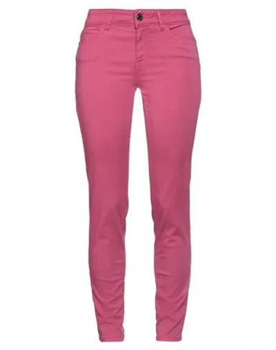 Caractere Caractère Woman Pants Magenta Size 32 Cotton, Lyocell, Elastane