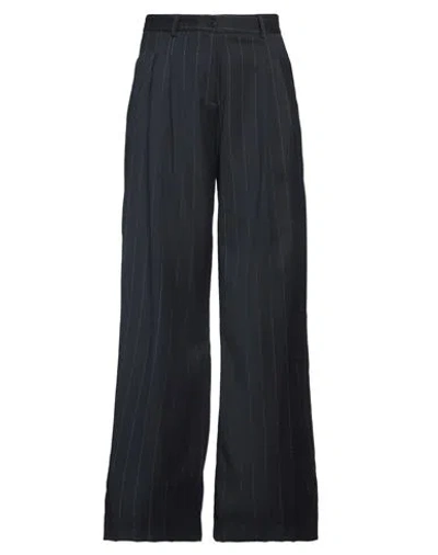 Caractere Caractère Woman Pants Midnight Blue Size 12 Polyester, Viscose, Elastane