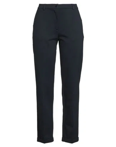 Caractere Caractère Woman Pants Midnight Blue Size 10 Viscose, Polyamide, Elastane
