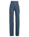 Caractere Caractère Woman Pants Midnight Blue Size 14 Viscose, Elastane In Blue