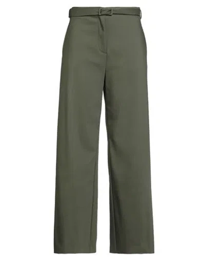 Caractere Caractère Woman Pants Military Green Size 6 Cotton, Polyamide, Elastane