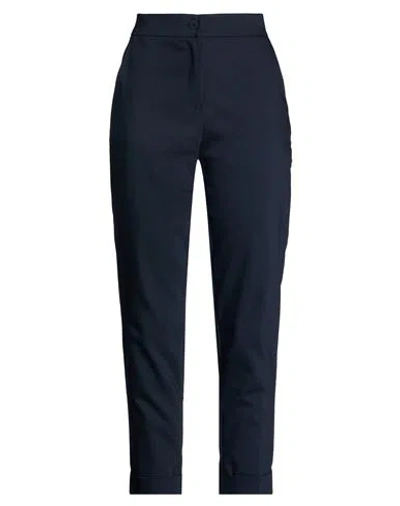 Caractere Caractère Woman Pants Navy Size 10 Cotton, Polyester, Elastane In Blue
