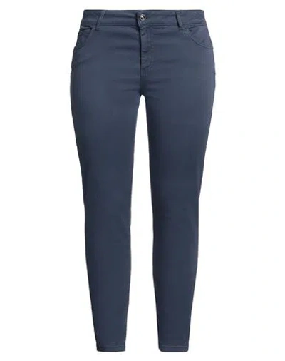 Caractere Caractère Woman Pants Navy Size 26 Cotton, Lyocell, Elastane