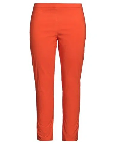 Caractere Caractère Woman Pants Orange Size 14 Viscose, Polyamide, Elastane