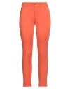 Caractere Caractère Woman Pants Orange Size 24 Cotton, Lyocell, Elastane
