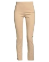 Caractere Caractère Woman Pants Sand Size 6 Cotton, Polyamide, Elastane In Beige
