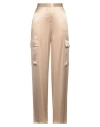 Caractere Caractère Woman Pants Sand Size 12 Viscose, Polyester In Beige
