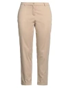 Caractere Caractère Woman Pants Sand Size 14 Cotton, Polyester, Elastane In Beige