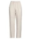 Caractere Caractère Woman Pants Sand Size S Linen In Beige