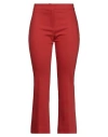 Caractere Caractère Woman Pants Tomato Red Size 4 Cotton, Polyester, Elastane
