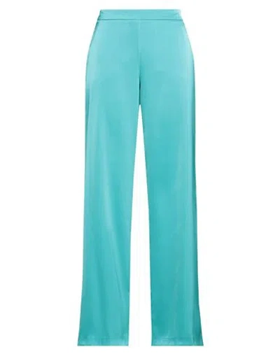 Caractere Caractère Woman Pants Turquoise Size 6 Polyester In Blue