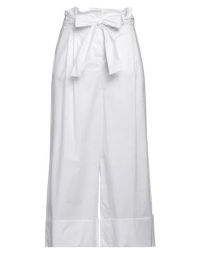 Caractere Caractère Woman Pants White Size 12 Cotton