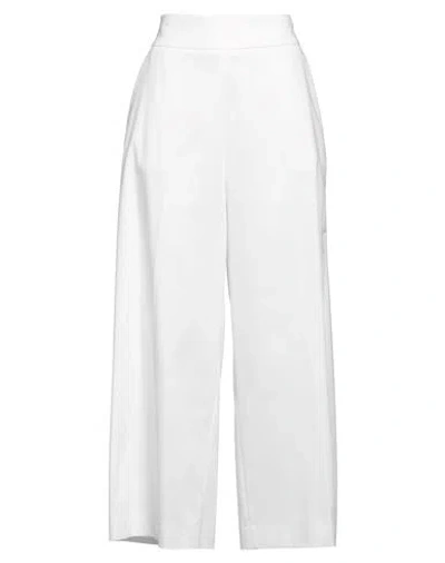 Caractere Caractère Woman Pants White Size 8 Cotton, Polyester, Elastane