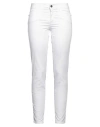 Caractere Caractère Woman Pants White Size 32 Cotton, Elastane In White