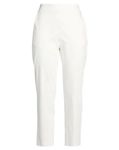 Caractere Caractère Woman Pants White Size 8 Cotton, Polyamide, Elastane