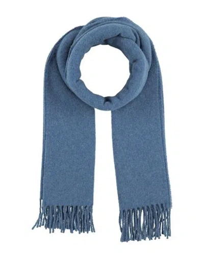 Caractere Caractère Woman Scarf Azure Size - Virgin Wool In Blue