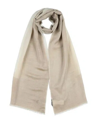 Caractere Caractère Woman Scarf Beige Size - Modal, Wool In Sand