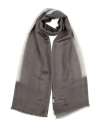 Caractere Caractère Woman Scarf Dark Brown Size - Modal, Wool