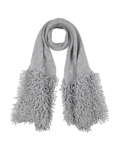 Caractere Caractère Woman Scarf Grey Size - Polyacrylic, Polyester, Wool In Gray