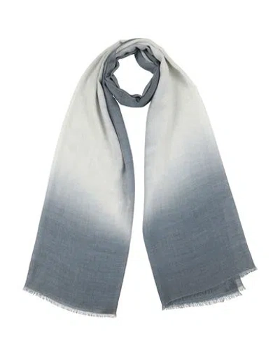 Caractere Caractère Woman Scarf Navy Size - Modal, Wool In Blue