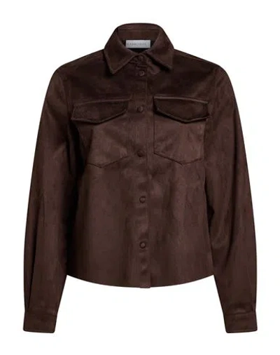 Caractere Caractère Woman Shirt Chocolate Brown Size 2 Polyester, Polyurethane