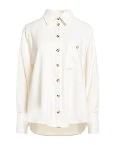 Caractere Caractère Woman Shirt Ivory Size 10 Viscose, Wool In White