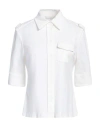 Caractere Caractère Woman Shirt Ivory Size M Cotton, Polyamide, Elastane In White