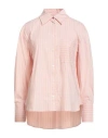 Caractere Caractère Woman Shirt Light Pink Size 12 Cotton, Polyamide, Elastane In Pink