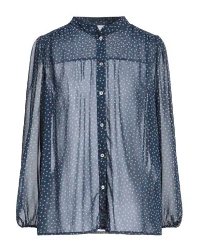 Caractere Caractère Woman Shirt Navy Size 10 Polyester