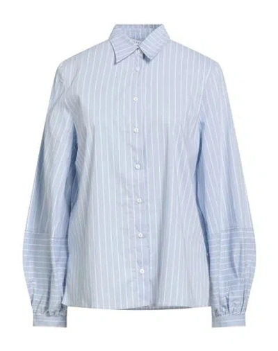 Caractere Caractère Woman Shirt Sky Blue Size 12 Cotton, Polyamide, Elastane