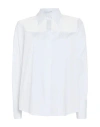 Caractere Caractère Woman Shirt White Size 10 Polyester, Cotton, Polyamide, Elastane In White