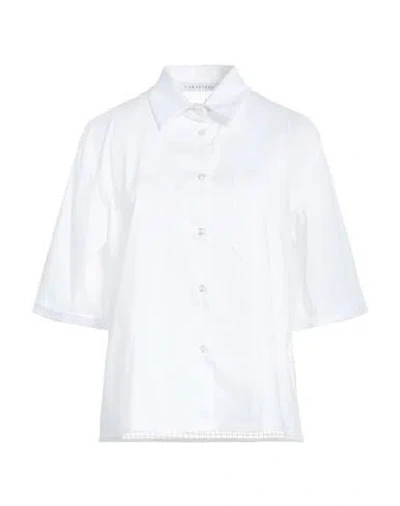Caractere Caractère Woman Shirt White Size 12 Polyester, Cotton, Polyamide, Elastane