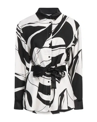 Caractere Caractère Woman Shirt White Size 12 Polyester, Elastane, Viscose