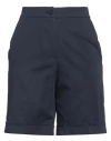 Caractere Caractère Woman Shorts & Bermuda Shorts Midnight Blue Size 6 Cotton, Polyester, Elastane In Blue