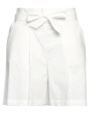 Caractere Caractère Woman Shorts & Bermuda Shorts White Size 14 Viscose, Polyamide In White