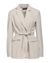 Caractere Caractère Woman Suit Jacket Beige Size 10 Polyester, Elastane In Beige